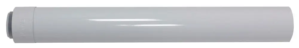Grauer zylindrischer Rohradapter für die Luft- und Abgasführung von Vaillant, ohne erkennbare Maße.